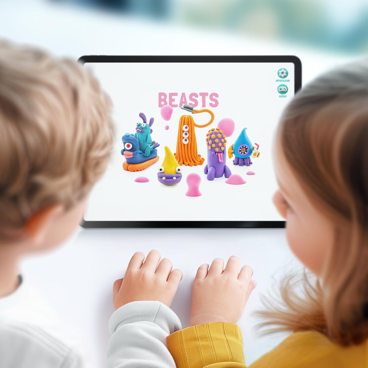 HEY CLAY Beasts Set app-guided instructions invite step-by-step art projects.