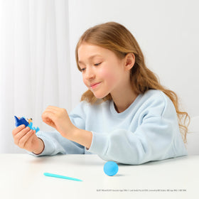 Child crafting scene with HEY CLAY Bluey Friends kit