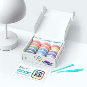 Hey Clay bright colors swatch, rainbow palette to inspire endless crafting possibilities.