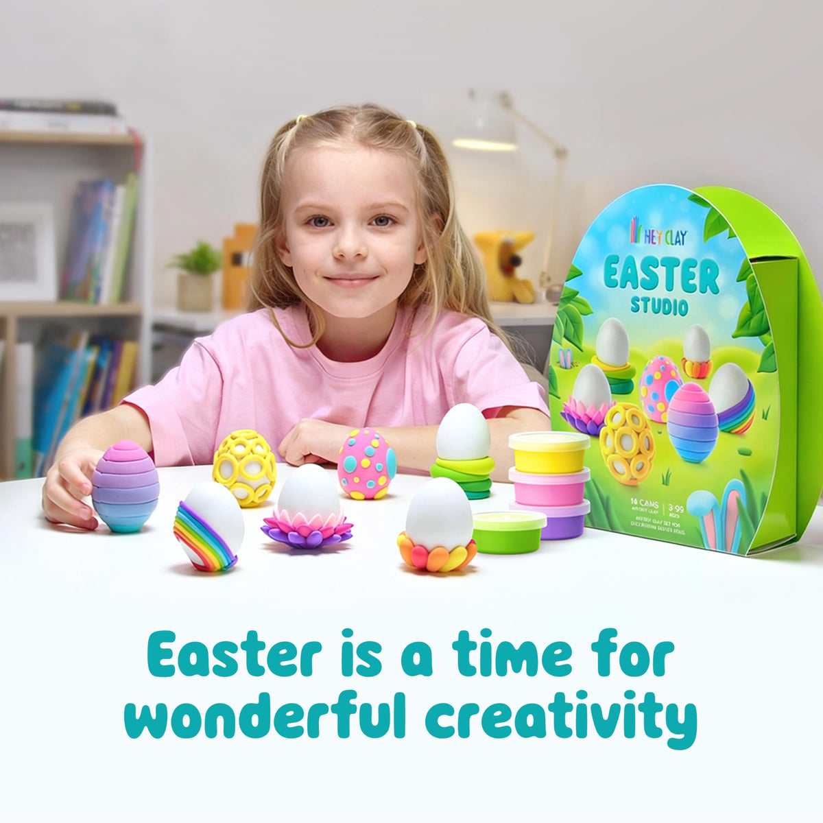 Hey Clay Easter Studio sculpting tools enable crisp, kid-friendly details