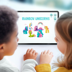 HEY CLAY fun-interactive-app-guide showing jokes and games that spark imagination.
