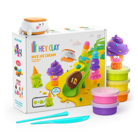 Hey Clay ice-cream colors showcase a vibrant palette for imaginative play.