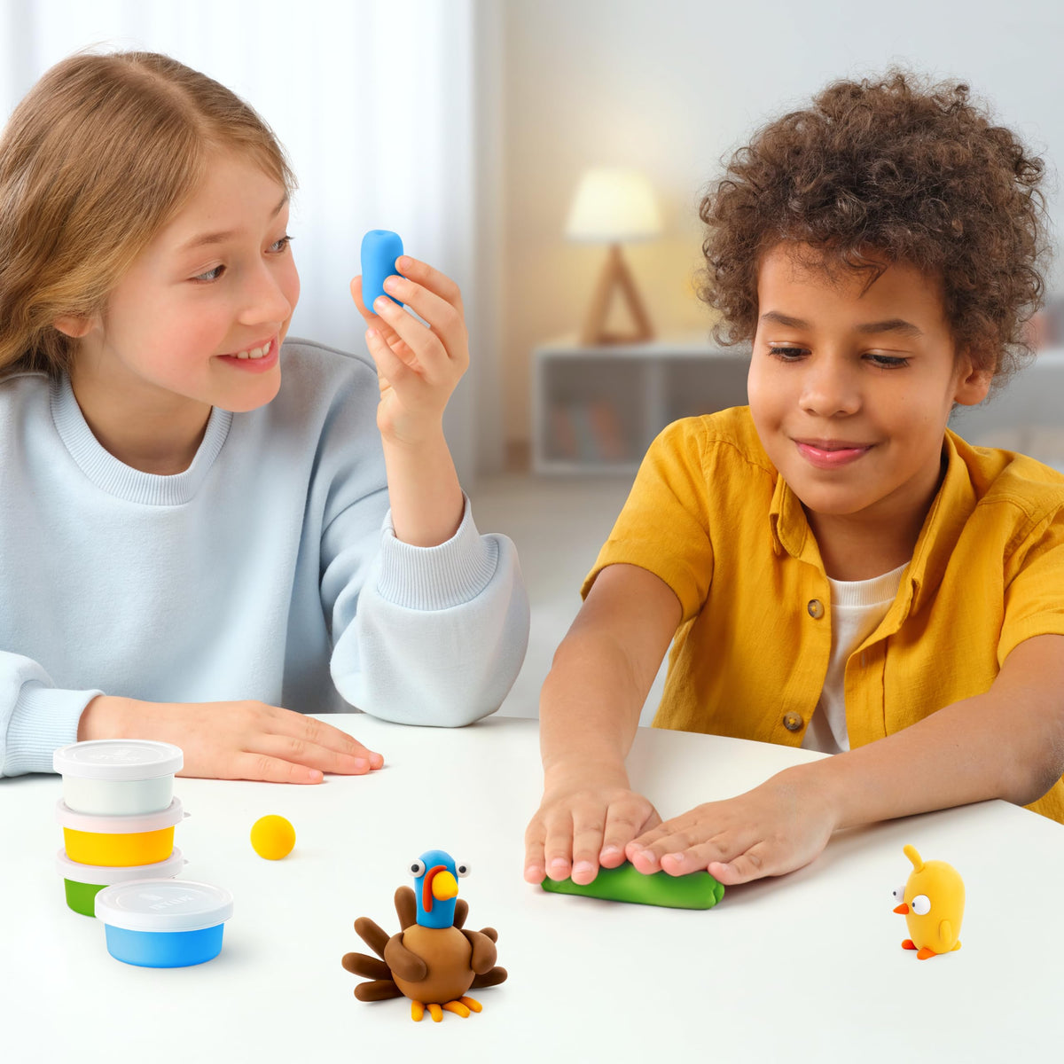 HEY CLAY Kid sculpting figures highlights hands-on creativity and fine motor fun.