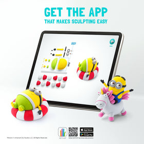 HEY CLAY Minions Dave figure for tactile sculpting exploration.