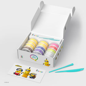 HEY CLAY Minions Kevin figure supports creative building fun.