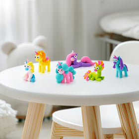 HEY CLAY rainbow colors mix well to create diverse figures.