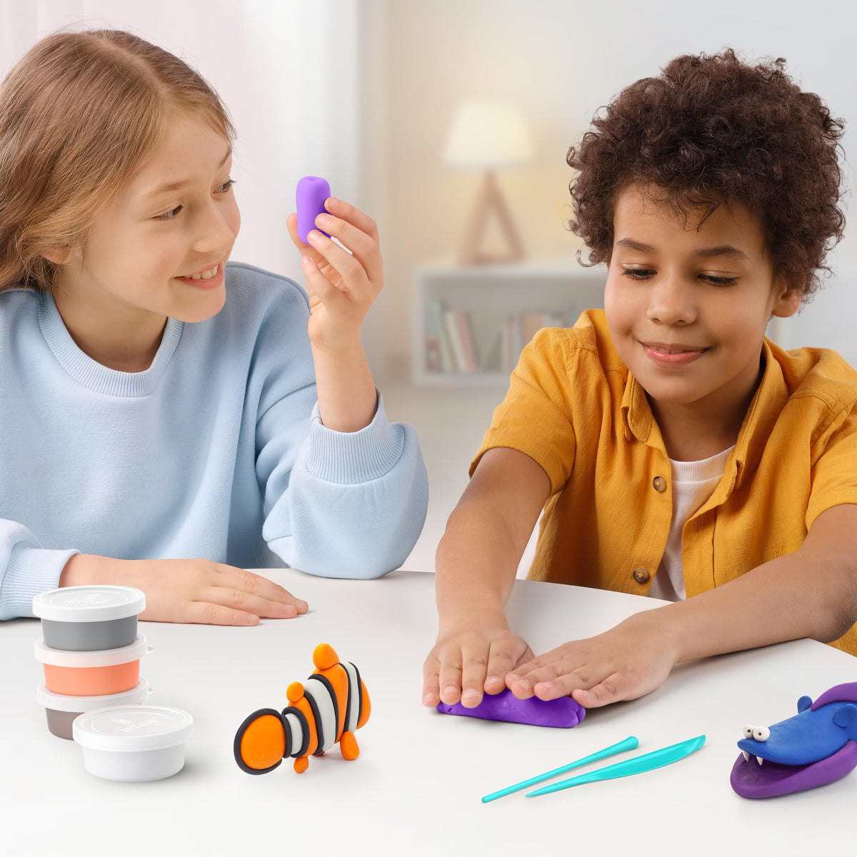 Hey Clay separate can storage, easy organization encourages repeat play and tidy craft sessions.