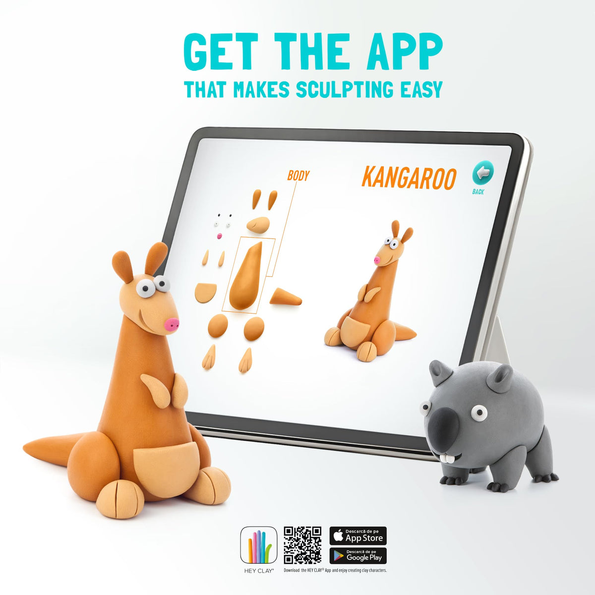 HEY CLAY 3+ friendly kit encourages safe art with non-toxic clay