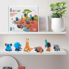 HEY CLAY dried figures on display for decoration or storytelling