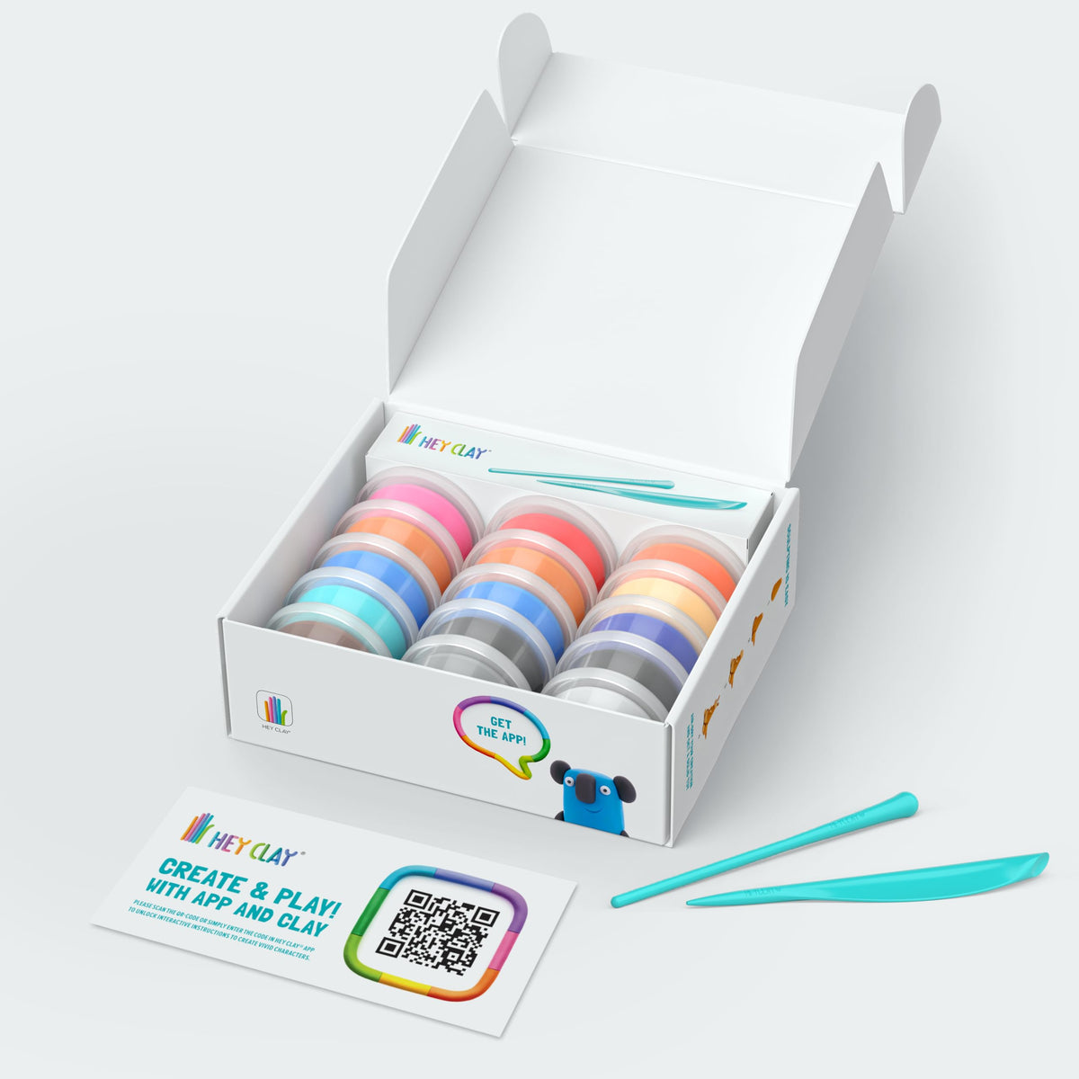 HEY CLAY sculpting tools arranged for easy shaping and creative figures