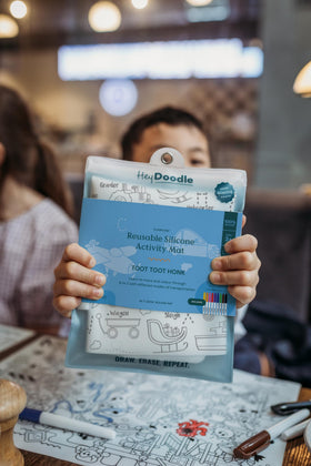 HeyDoodle silicone surface mat ready for endless doodling with easy cleanup