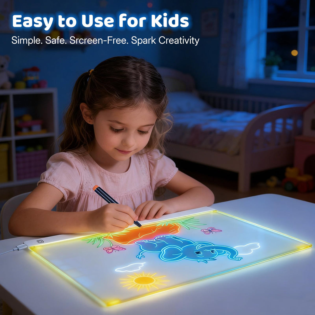 HEY-FUN liquid chalk markers provide bright glow on demand for bold art.
