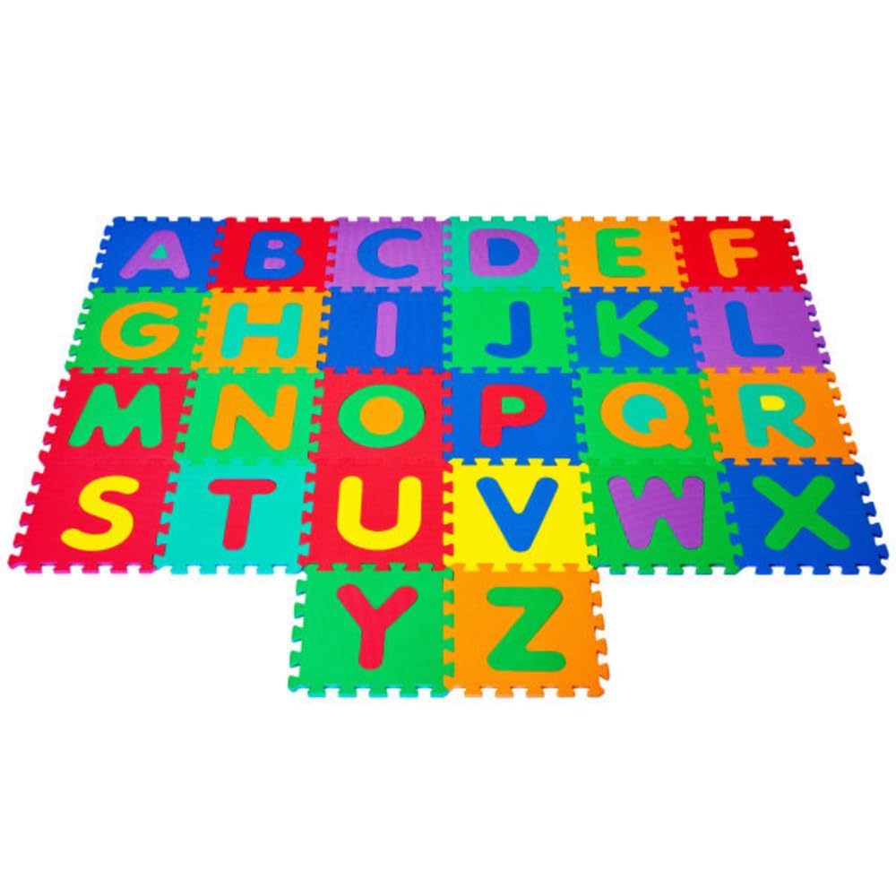 Hey Play interlocking foam tile with center letter for alphabet learning