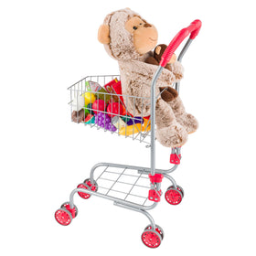 HEY! PLAY! Kids Shopping Cart overview for imaginative pretend play and easy tidy-up after shopping.