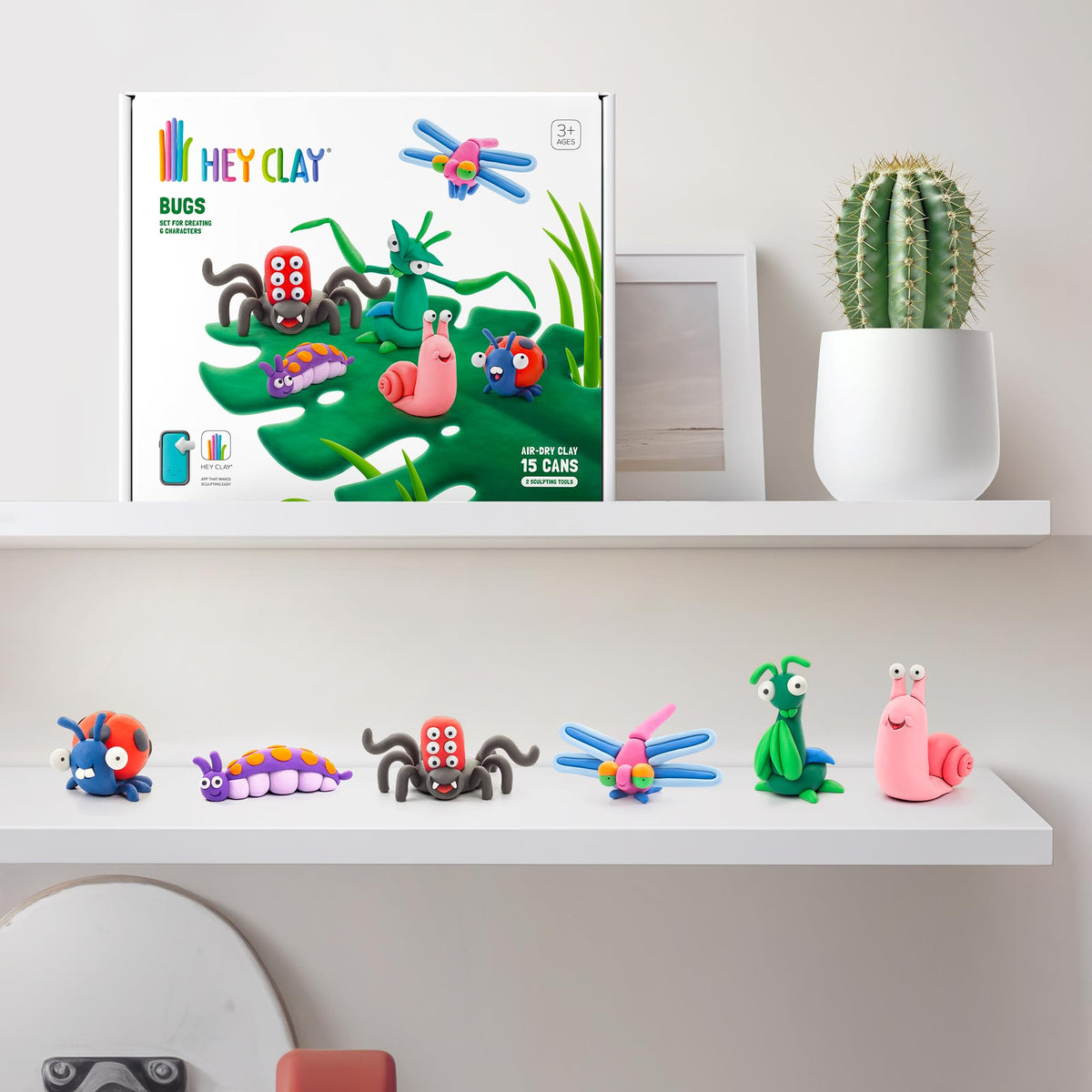 HEY CLAY Bugs Set kid-friendly mess-free creativity session