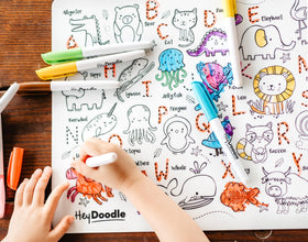 HeyDoodle debossed tracing outlines support fine motor skill practice