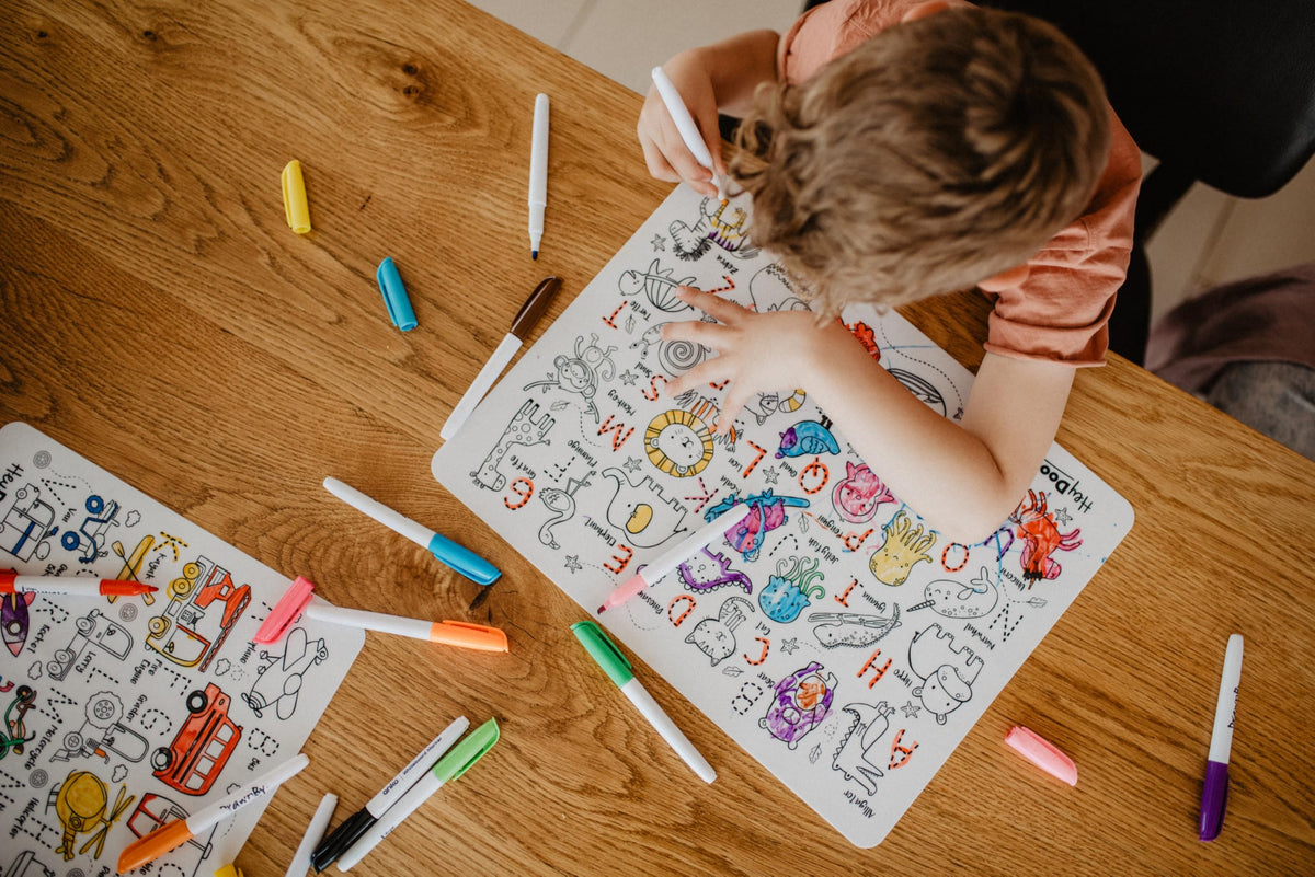 HeyDoodle mat is ideal for quiet learning at home or on trips