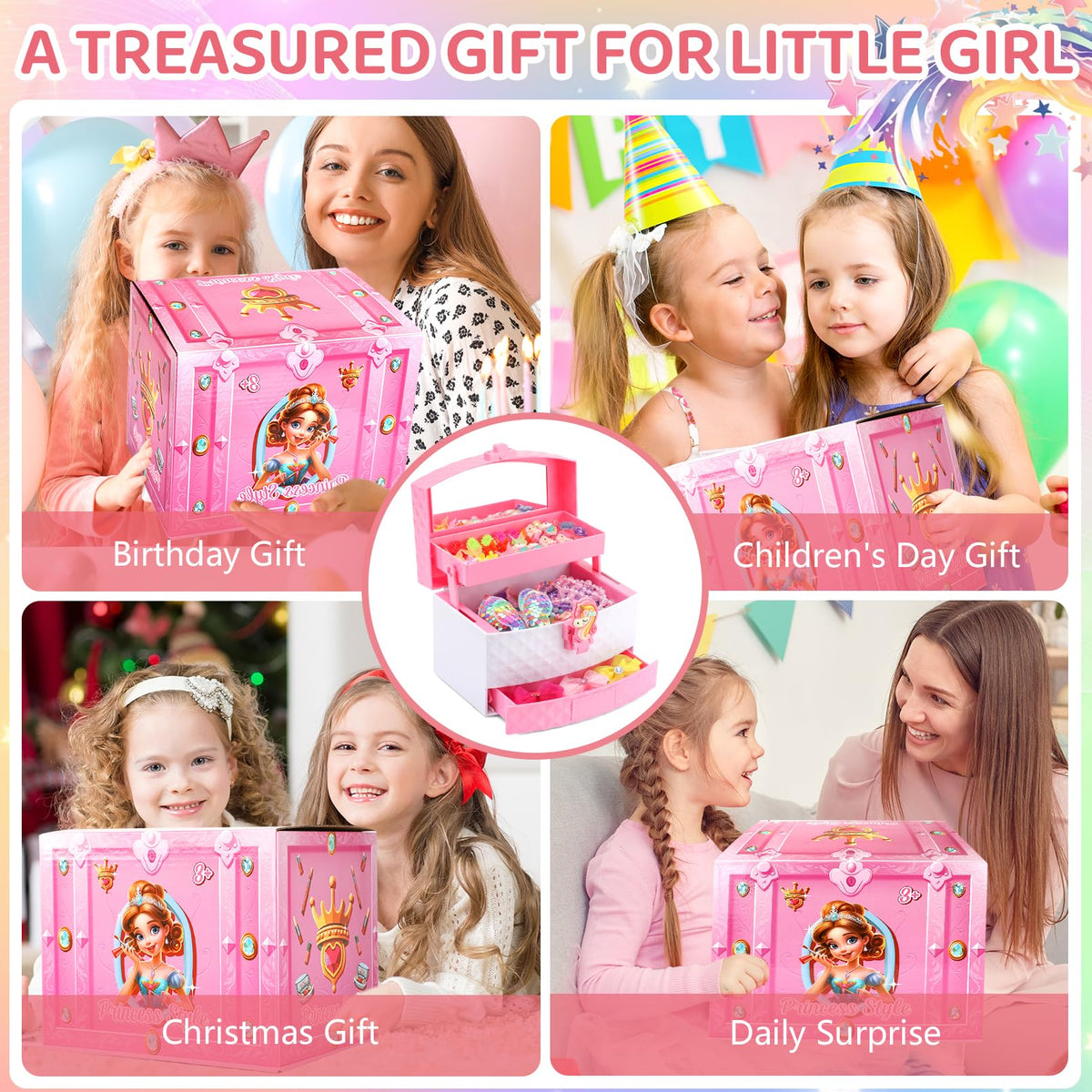 HEYDUOTON mirrored jewelry box supports easy dressing and organization.