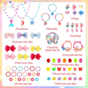 HEYDUOTON three-layer princess jewelry box for organized storage during play.
