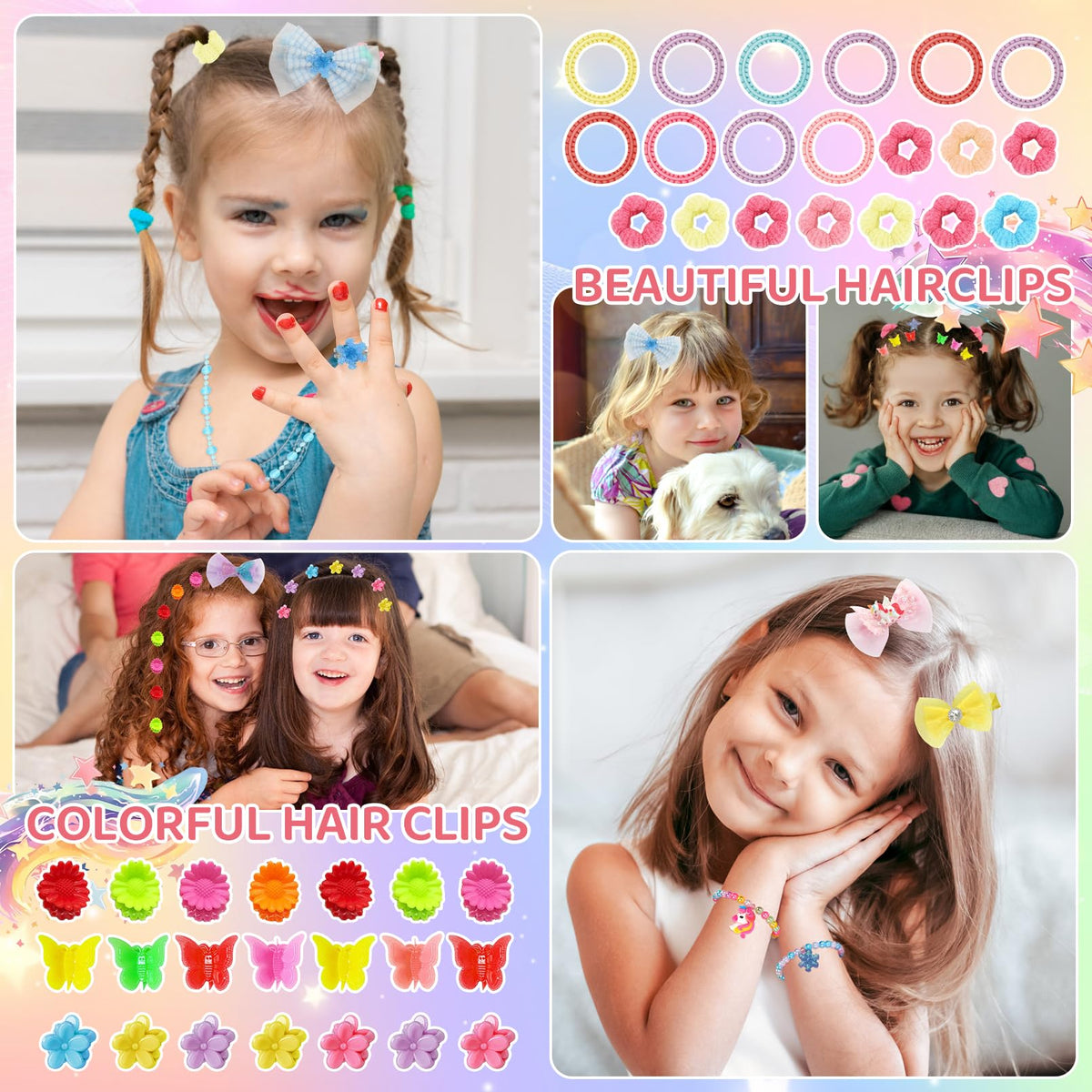 HEYDUOTON soft elastic hair ties gentle on little hair.