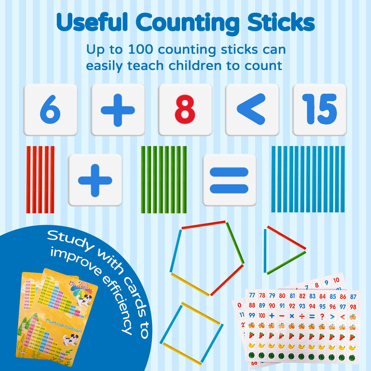 Heyfriday wooden abacus with rounded edges for safe toddler play