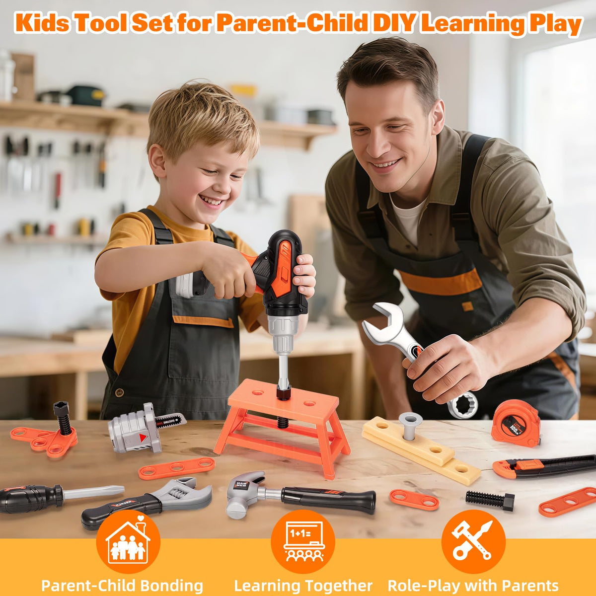 Heygelo durable ABS build keeps tools safe in toddler hands