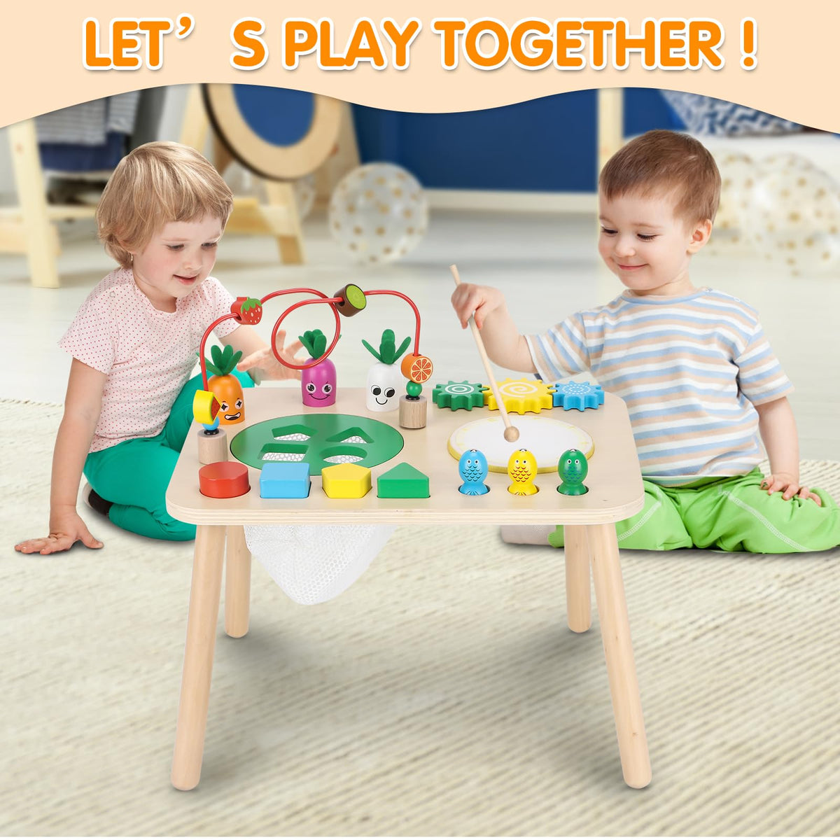 HEYLANDU activity table carrot harvest: pretend farming sparks imagination and fine motor work.