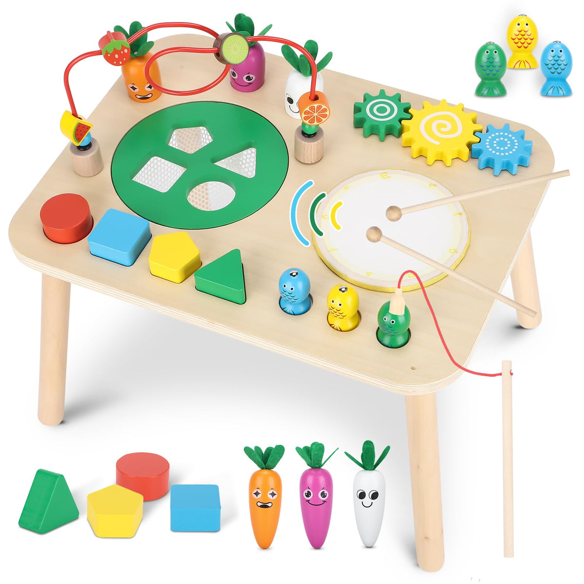 HEYLANDU activity table drum: engaging musical play for fine motor skills.