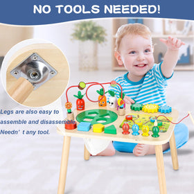 HEYLANDU 7-in-1 table encouraging exploration of color and textures.