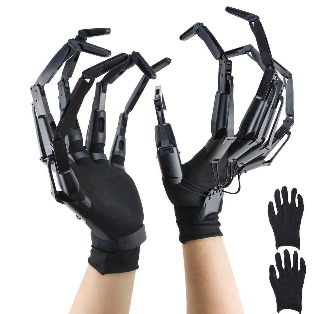 Heyseri articulated fingers with glove set for realistic Halloween cosplay and stage effects.