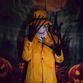 Heyseri articulated fingers Halloween claw hands in black for flexible poses and dramatic scares.