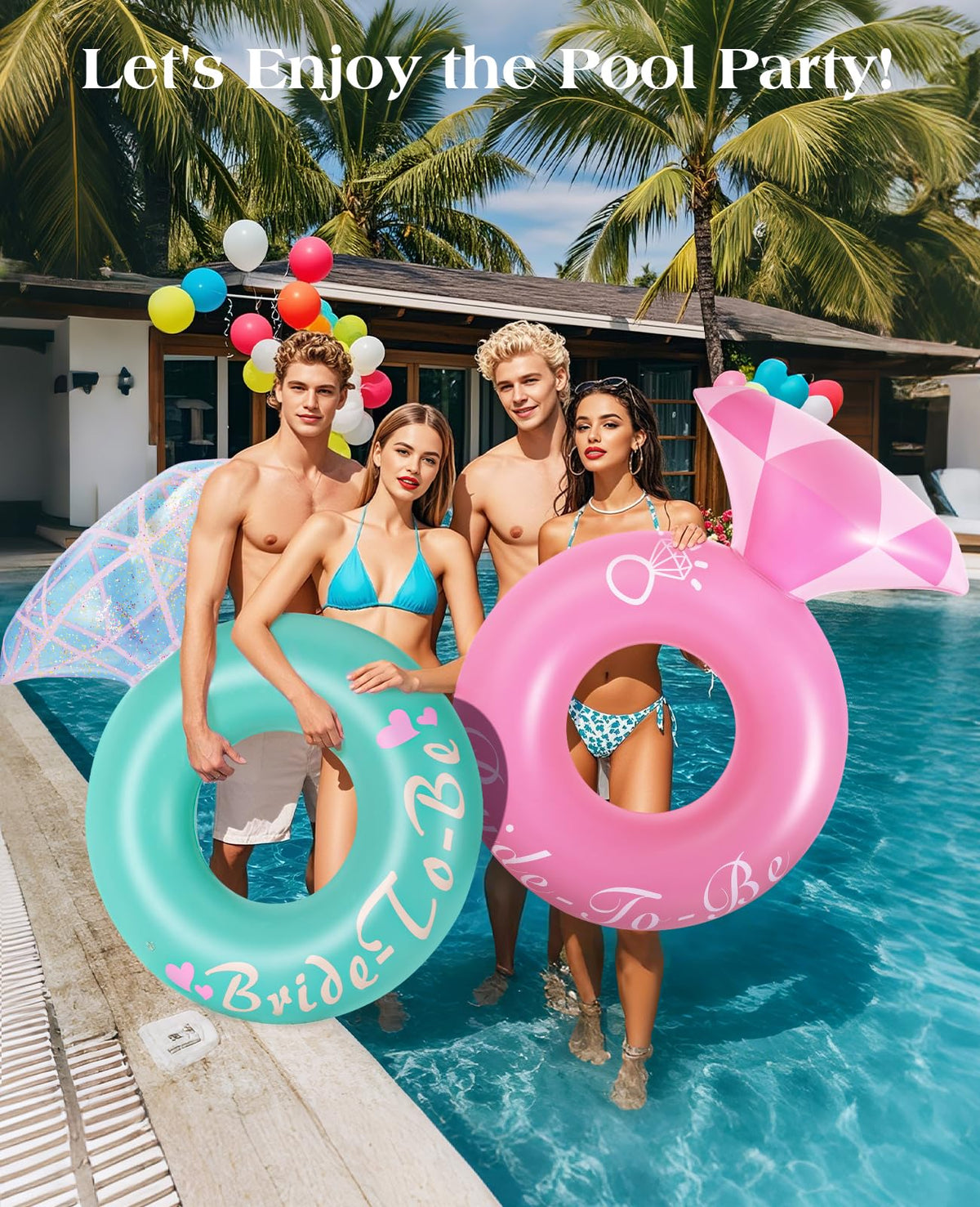 HeySplash adult ring float diamond design in green for pool lounging.