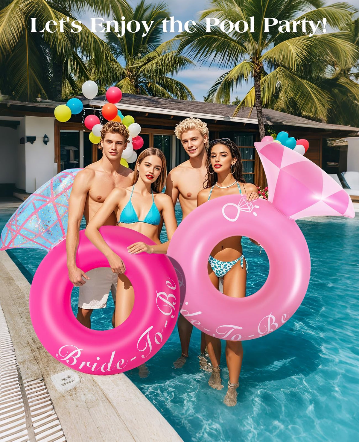 HeySplash Bride Party Float adding festive flair to photos and videos.