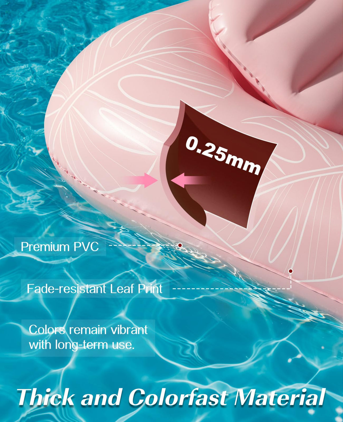 HeySplash float showing built-in cup holder and ice bucket holder