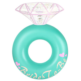 HeySplash diamond ring pool float in green for unforgettable pool photos.
