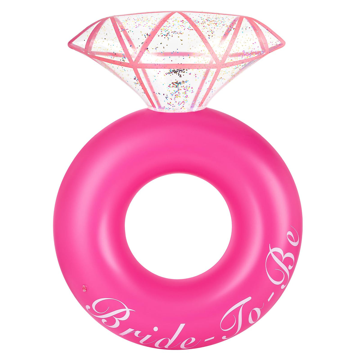 HeySplash Diamond Ring Pool Float in magenta for glam pool photos and selfies.