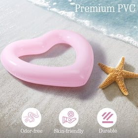 HeySplash pink PVC float enhances visibility and pool safety in crowded water