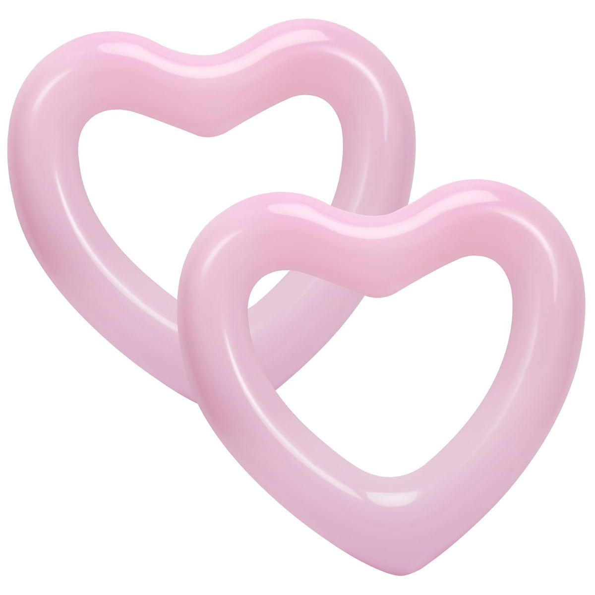 HeySplash heart pool float pink, fully inflated, ideal for comfortable adult lounging