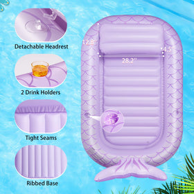 HeySplash ribbed air cushion base provides stable comfort in water.