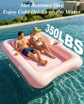 HeySplash large 84-64 inches pool float designed for two adults