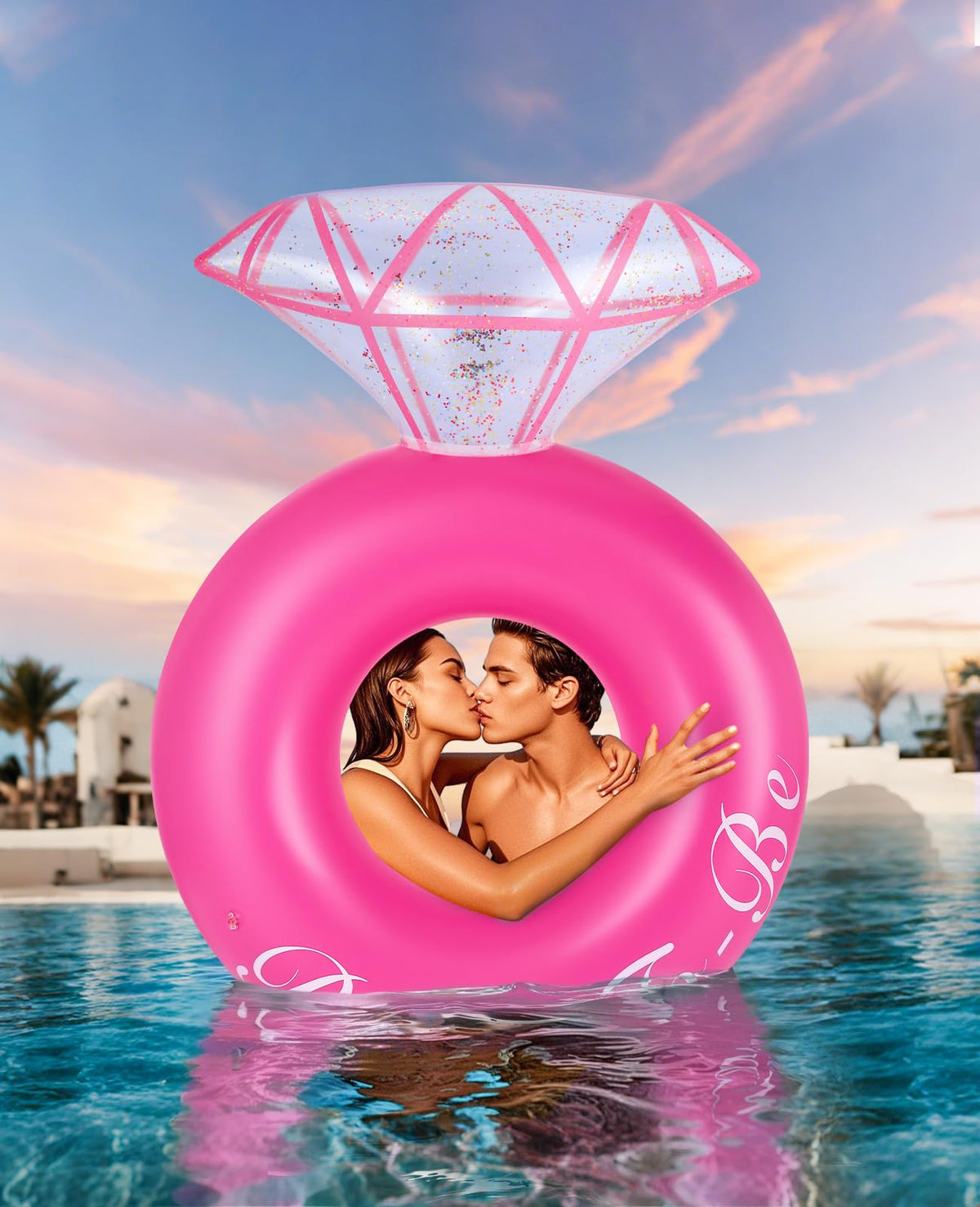 HeySplash Pool Float Magenta brightening pool scenes for social media.
