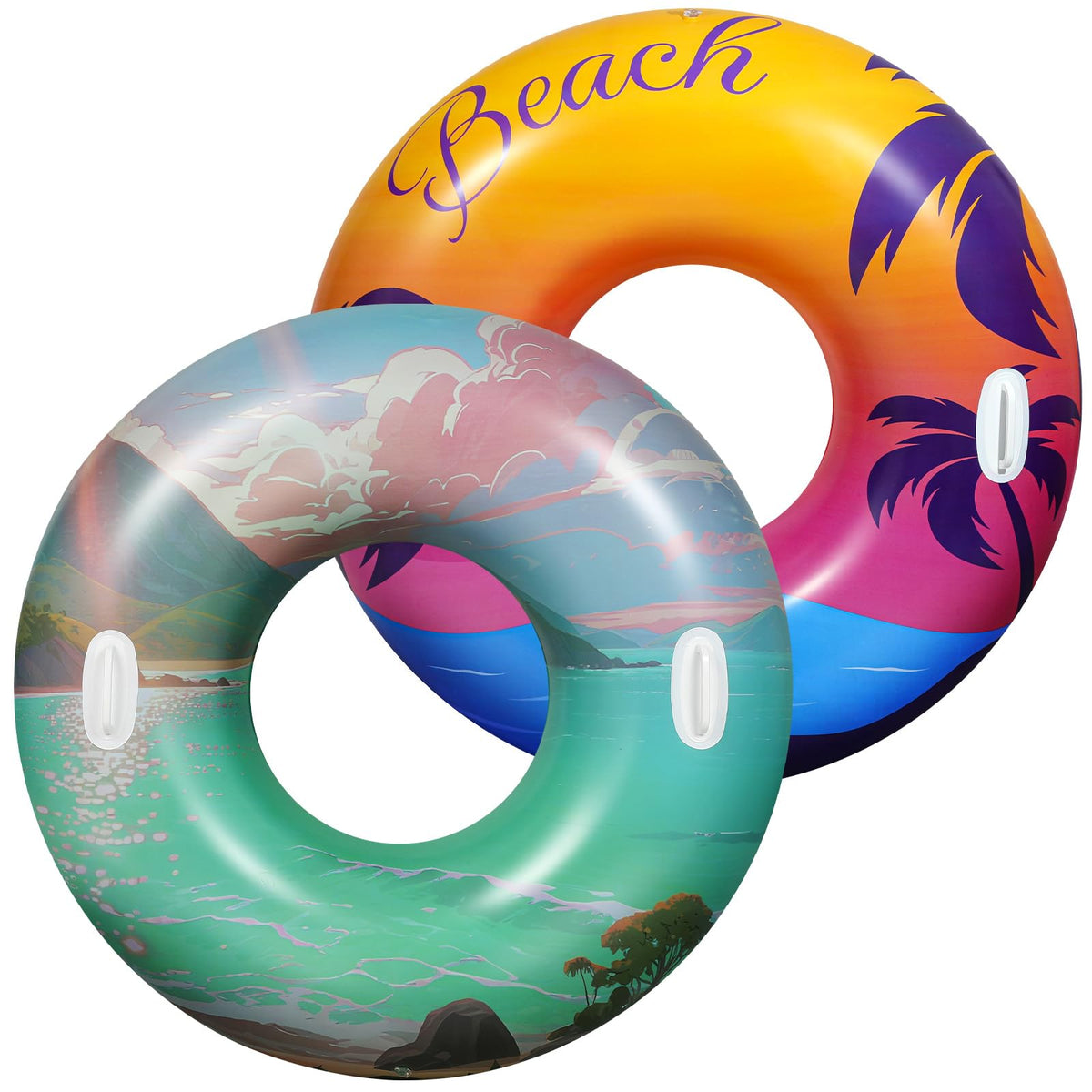 HeySplash adult pool tubes in a 2-pack for poolside lounging