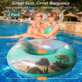 HeySplash tube with 42in outer diameter for comfortable resting