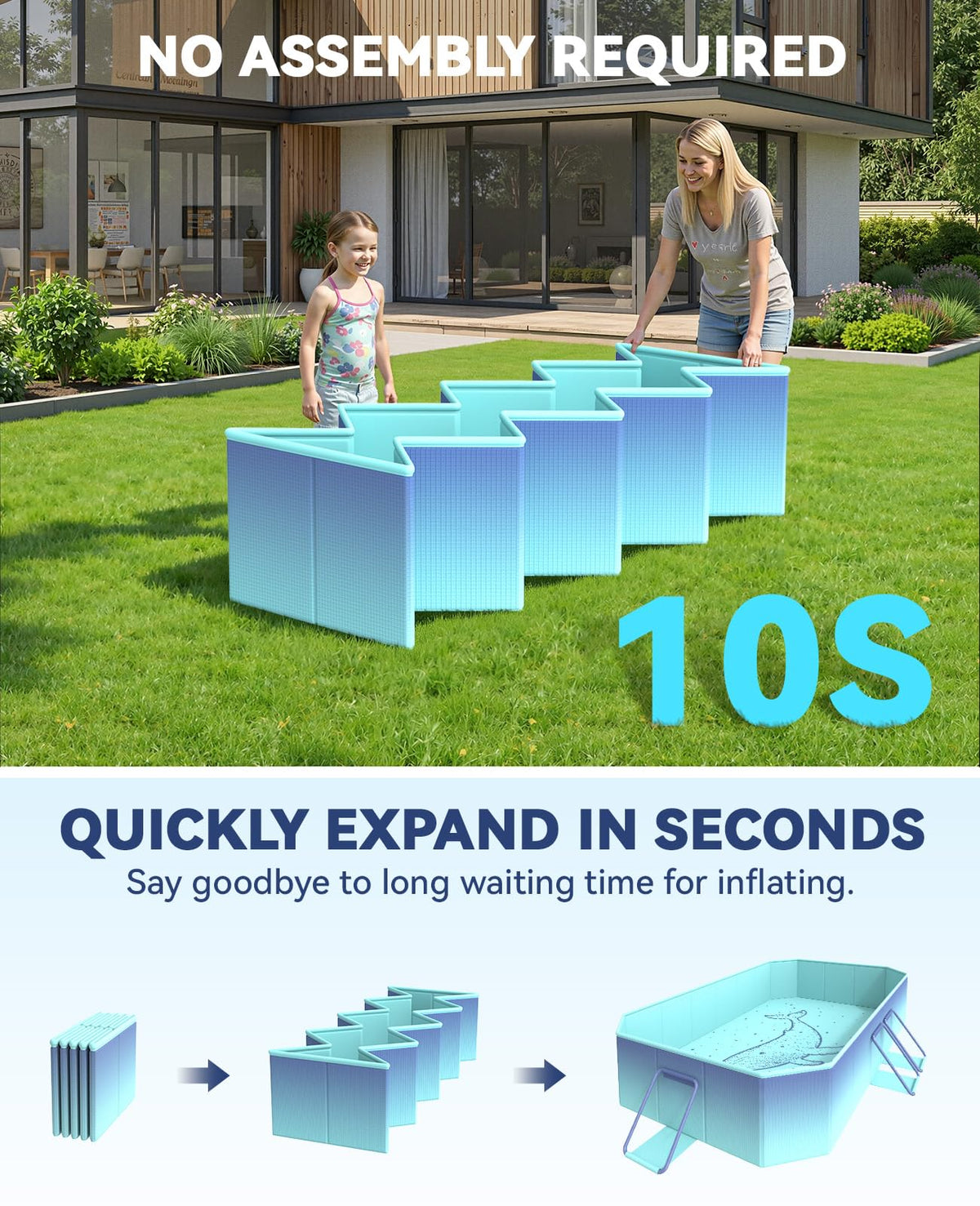 HeySplash triangle support frame keeping pool firm during use