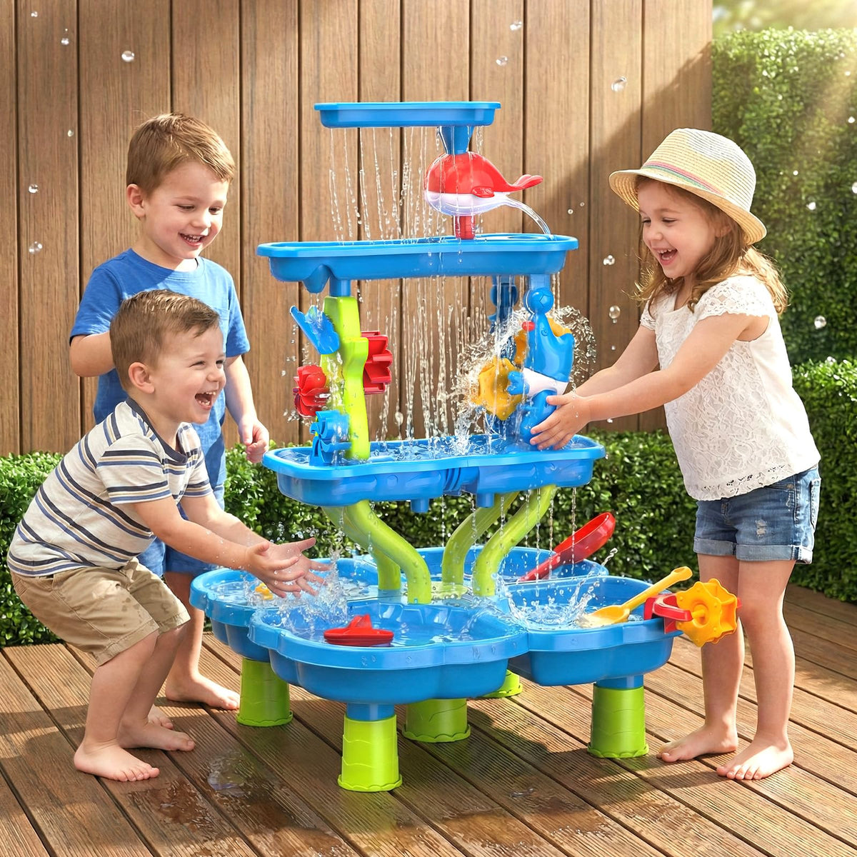 HeySplash water table suitable for outdoor and indoor use in yards and patios