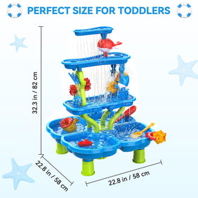 HeySplash water table with sand and water accessories enhances creative play