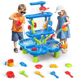 HeySplash water table 4-tier design for toddlers encourages cooperative outdoor play