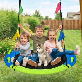 HeyZoo 360-degree swivel for dynamic spins and calm swings.