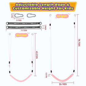 HeyZoo adjustable rope length demonstrates 43.3 to 78.7 inch range