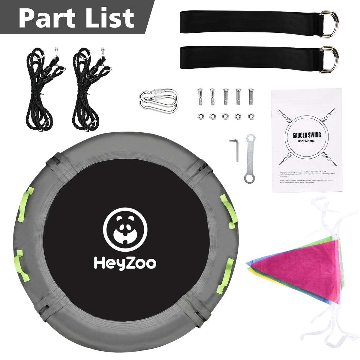 HeyZoo assembly instructions and hardware included for easy setup